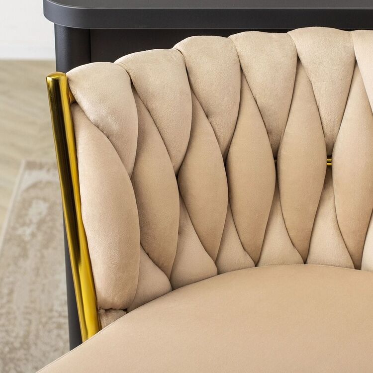 Барный стул Mebel Elite Flores 2 (Cream/Golden)