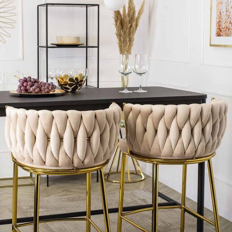 Барный стул Mebel Elite Flores 2 (Cream/Golden)