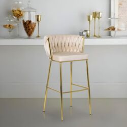 Барный стул Mebel Elite Flores 2 (Cream/Golden) Thumb