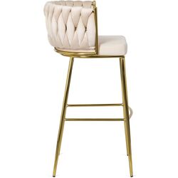 Барный стул Mebel Elite Flores 2 (Cream/Golden) Thumb