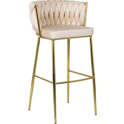 Барный стул Mebel Elite Flores 2 (Cream/Golden) Thumb