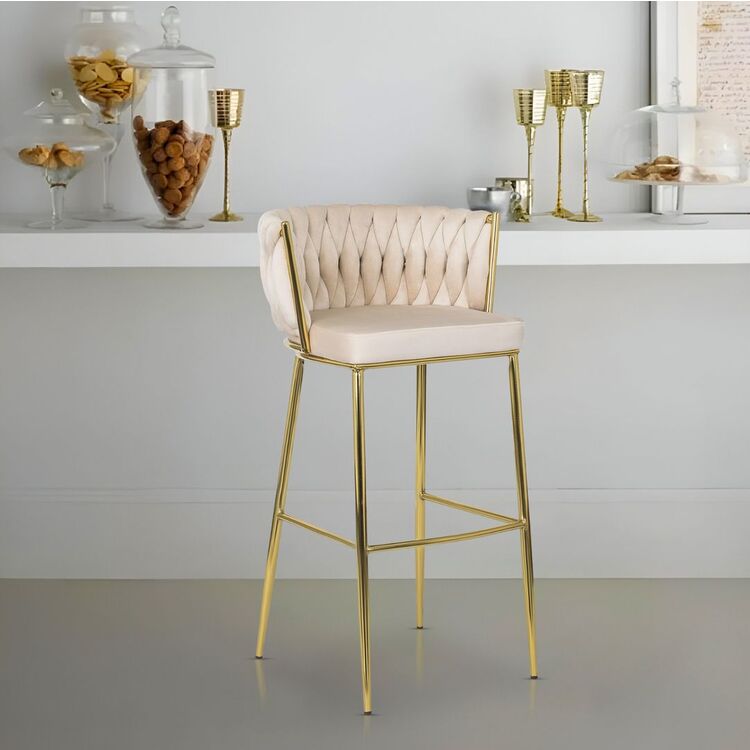 Барный стул Mebel Elite Flores 2 (Cream/Golden)