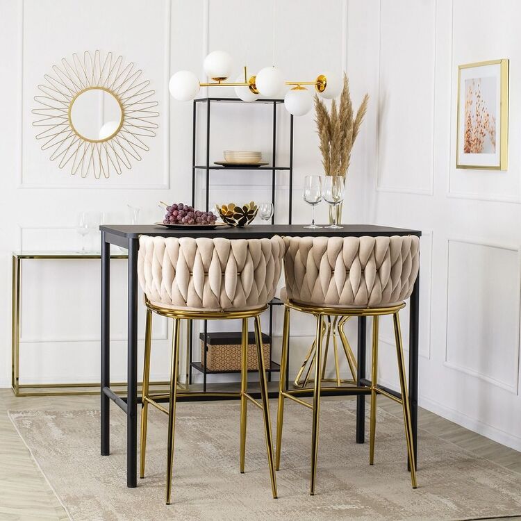 Барный стул Mebel Elite Flores 2 (Cream/Golden)