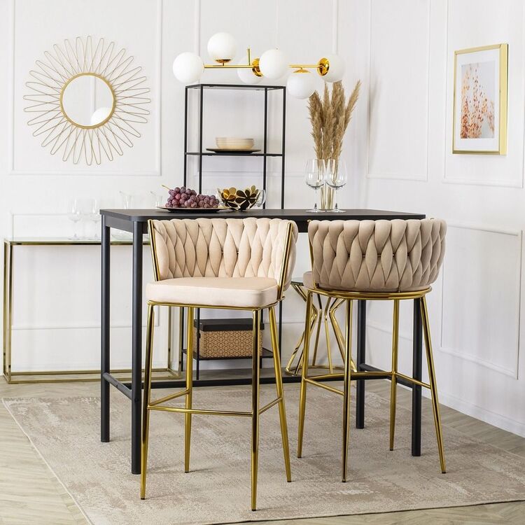 Барный стул Mebel Elite Flores 2 (Cream/Golden)