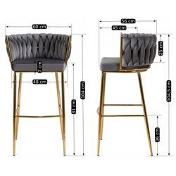 Барный стул Mebel Elite Flores 2 (Grey) Thumb