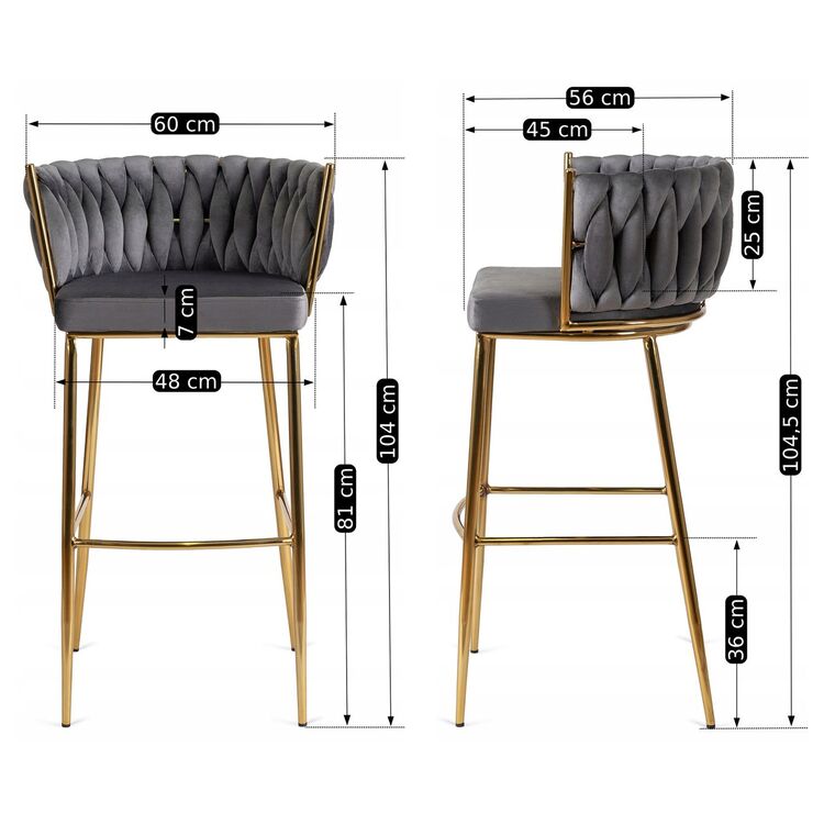 Барный стул Mebel Elite Flores 2 (Grey)