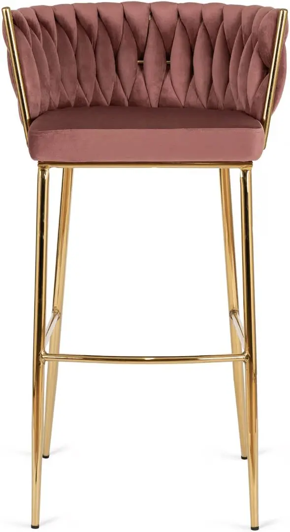 Scaun de bar Mebel Elite Flores 2 (Pink/Golden) - 3