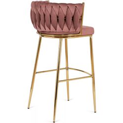 Scaun de bar Mebel Elite Flores 2 (Pink/Golden) Thumb