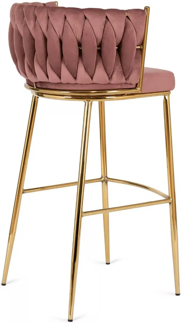 Scaun de bar Mebel Elite Flores 2 (Pink/Golden) - 4