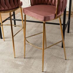 Scaun de bar Mebel Elite Flores 2 (Pink/Golden) Thumb