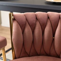 Scaun de bar Mebel Elite Flores 2 (Pink/Golden) Thumb