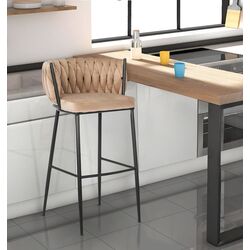 Барный стул Mebel Elite Flores (Beige/Black) Thumb