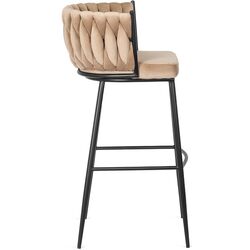 Барный стул Mebel Elite Flores (Beige/Black) Thumb