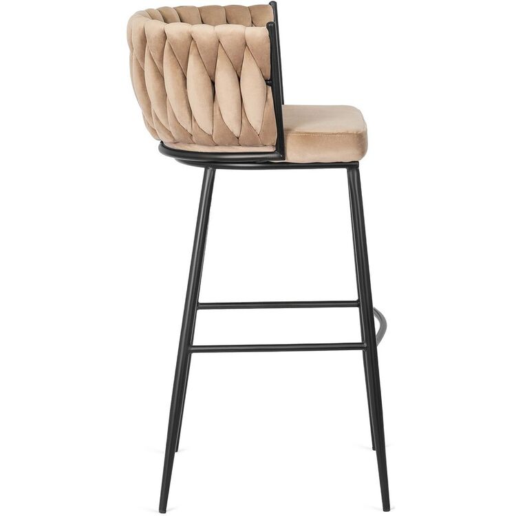 Барный стул Mebel Elite Flores (Beige/Black)
