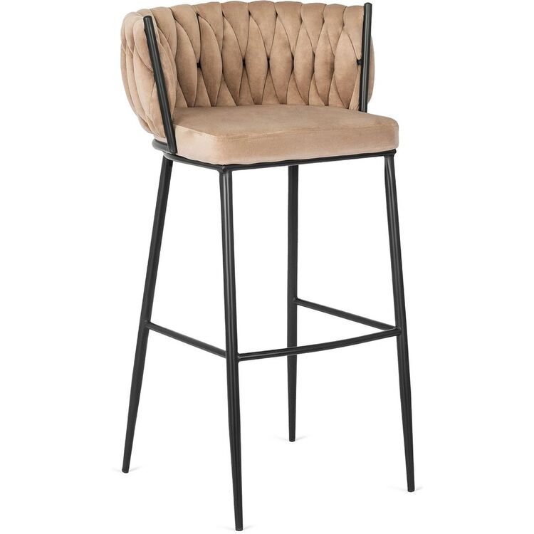Барный стул Mebel Elite Flores (Beige/Black)