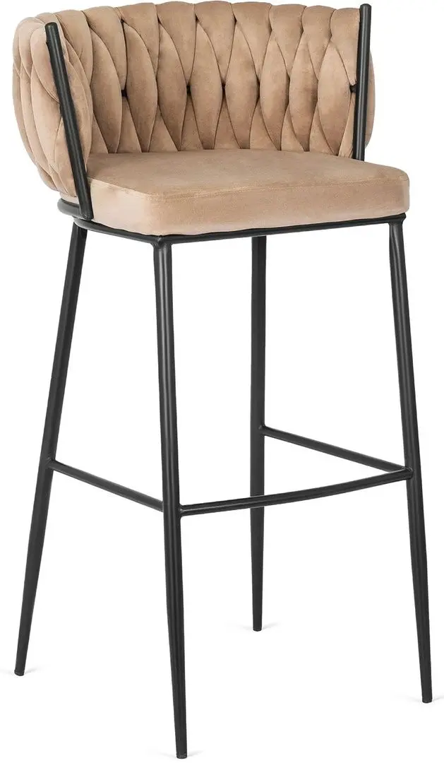 Барный стул Mebel Elite Flores (Beige/Black)