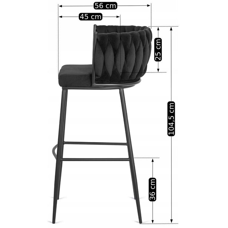Scaun de bar Mebel Elite Flores (Black)