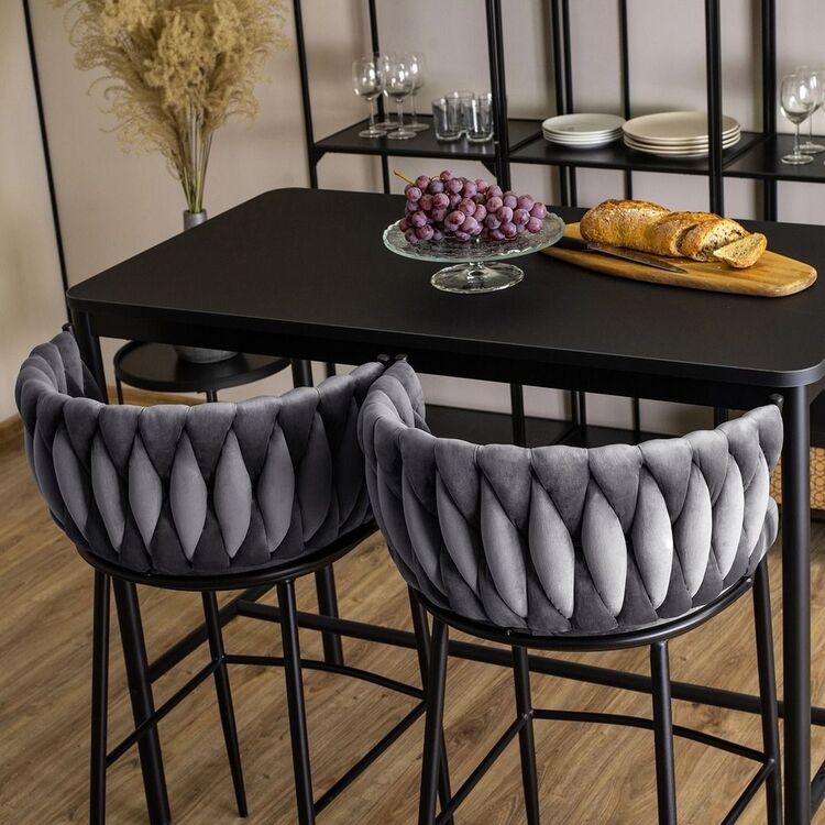 Барный стул Mebel Elite Flores (Grey/Black)