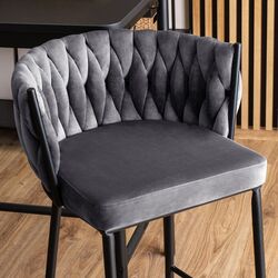 Барный стул Mebel Elite Flores (Grey/Black) Thumb