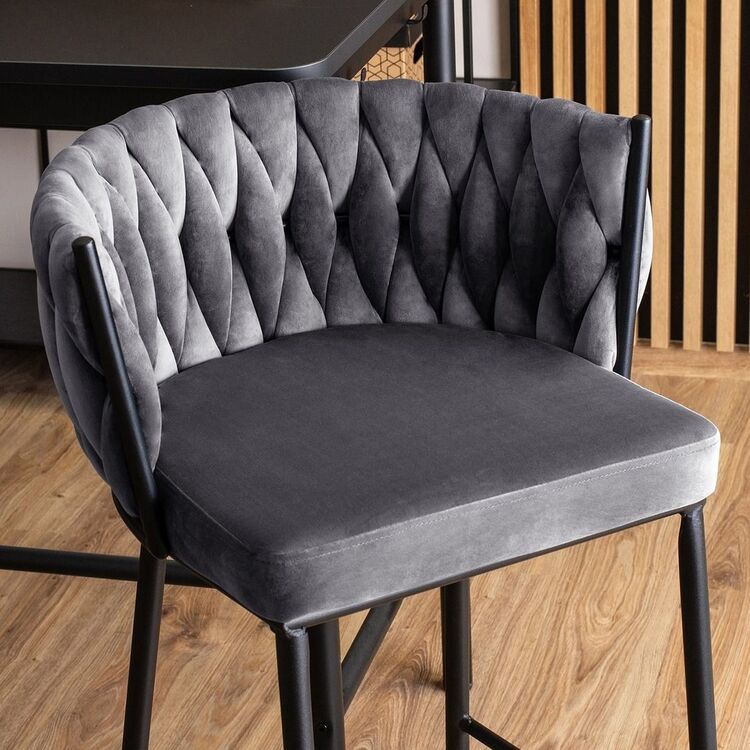 Барный стул Mebel Elite Flores (Grey/Black)