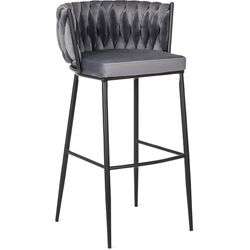 Барный стул Mebel Elite Flores (Grey/Black) Thumb