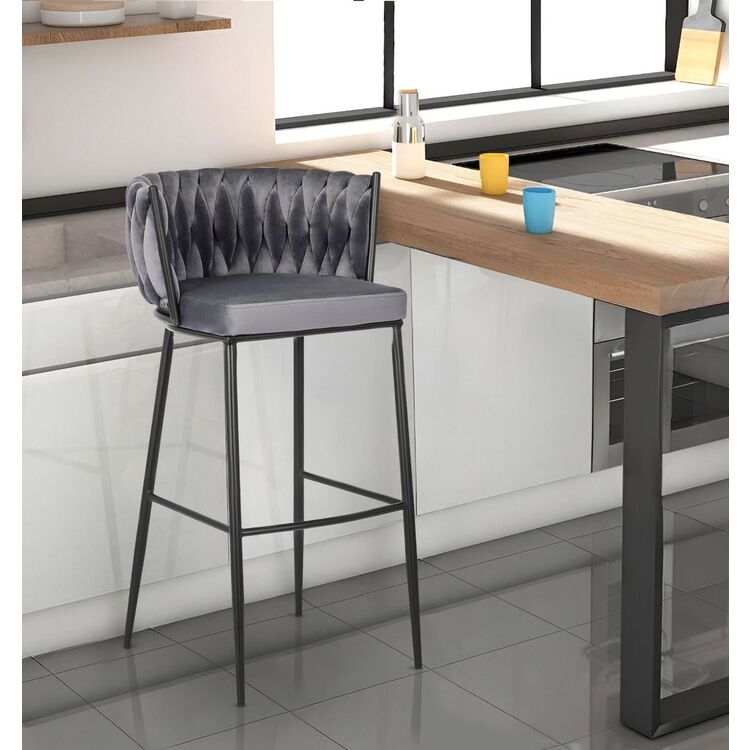 Барный стул Mebel Elite Flores (Grey/Black)