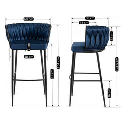 Барный стул Mebel Elite Flores (Navy Blue) Thumb