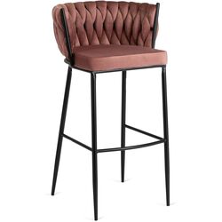 Scaun de bar Mebel Elite Flores (Pink/Black) Thumb