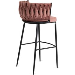 Scaun de bar Mebel Elite Flores (Pink/Black) Thumb