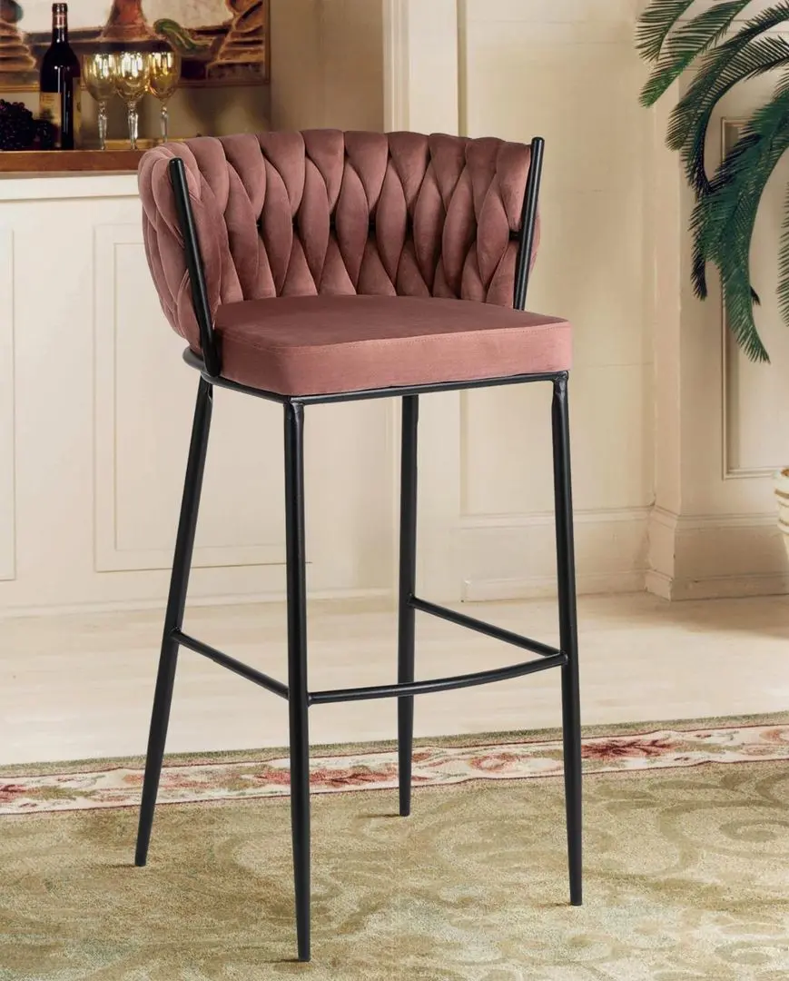 Барный стул Mebel Elite Flores (Pink/Black)