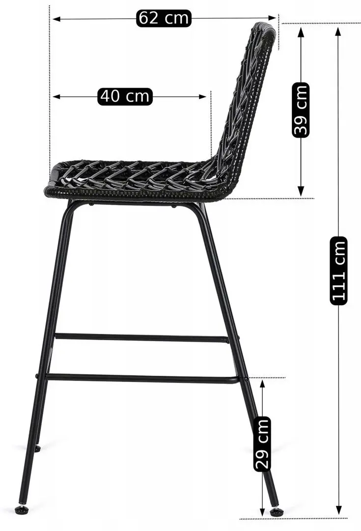 Scaun de bar Mebel Elite Jerry (Black)