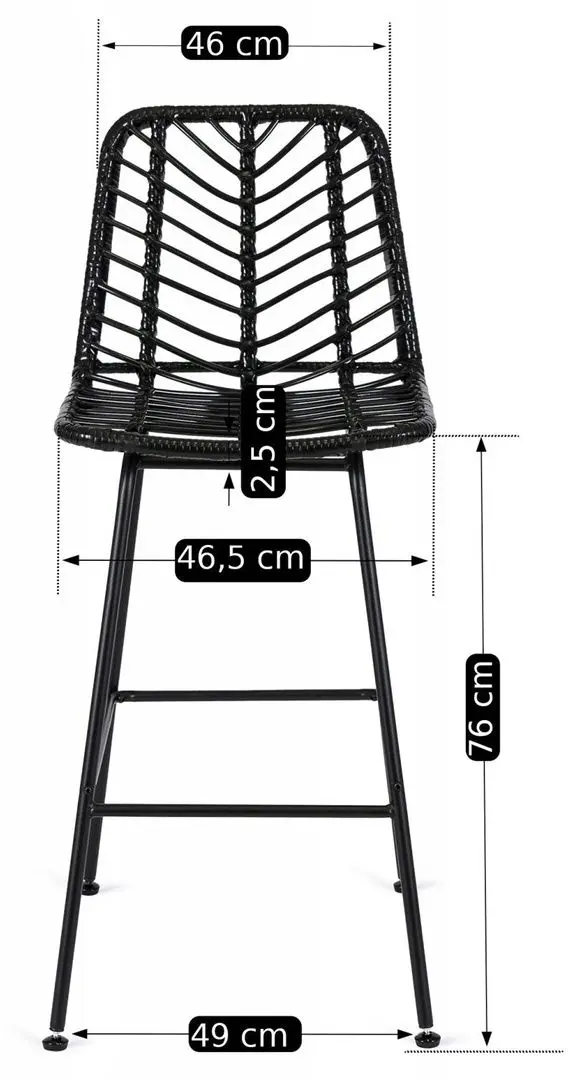 Scaun de bar Mebel Elite Jerry (Black)