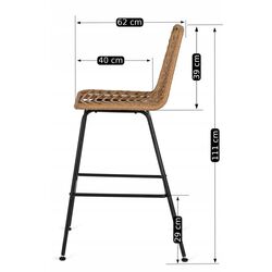 Барный стул Mebel Elite Jerry (Oak/Black) Thumb