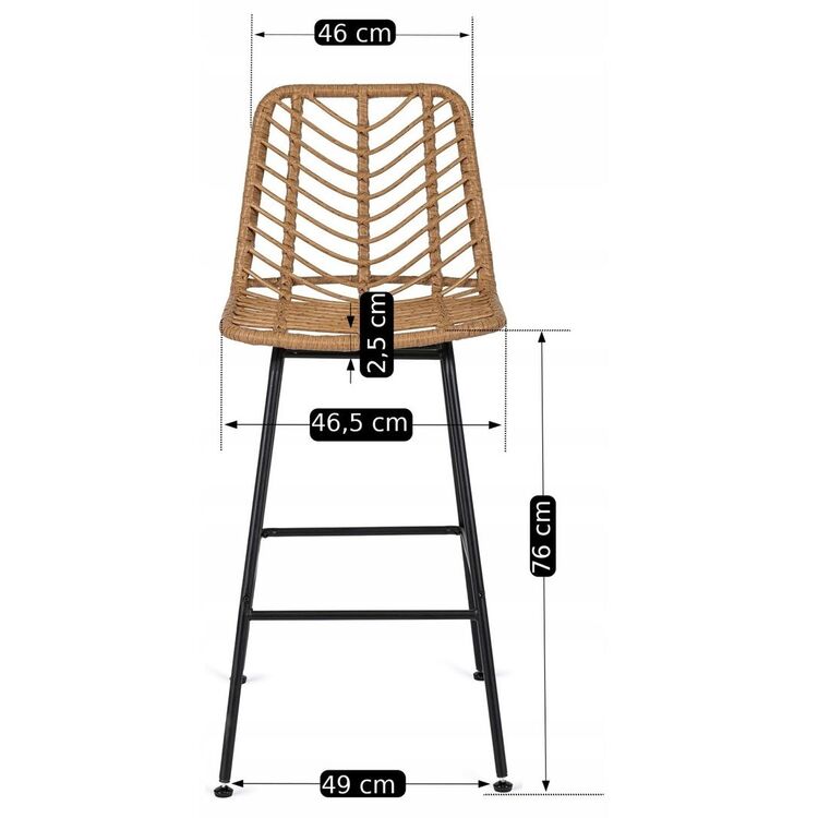 Барный стул Mebel Elite Jerry (Oak/Black)