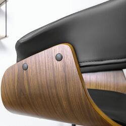 Барный стул Mebel Elite Nevada (Black/Walnut) Thumb