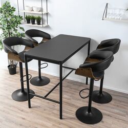 Барный стул Mebel Elite Nevada (Black/Walnut) Thumb