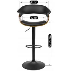 Барный стул Mebel Elite Nevada (Black/Walnut) Thumb