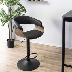 Барный стул Mebel Elite Nevada (Black/Walnut) Thumb