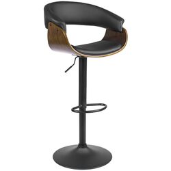 Барный стул Mebel Elite Nevada (Black/Walnut) Thumb