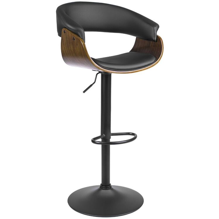 Барный стул Mebel Elite Nevada (Black/Walnut)