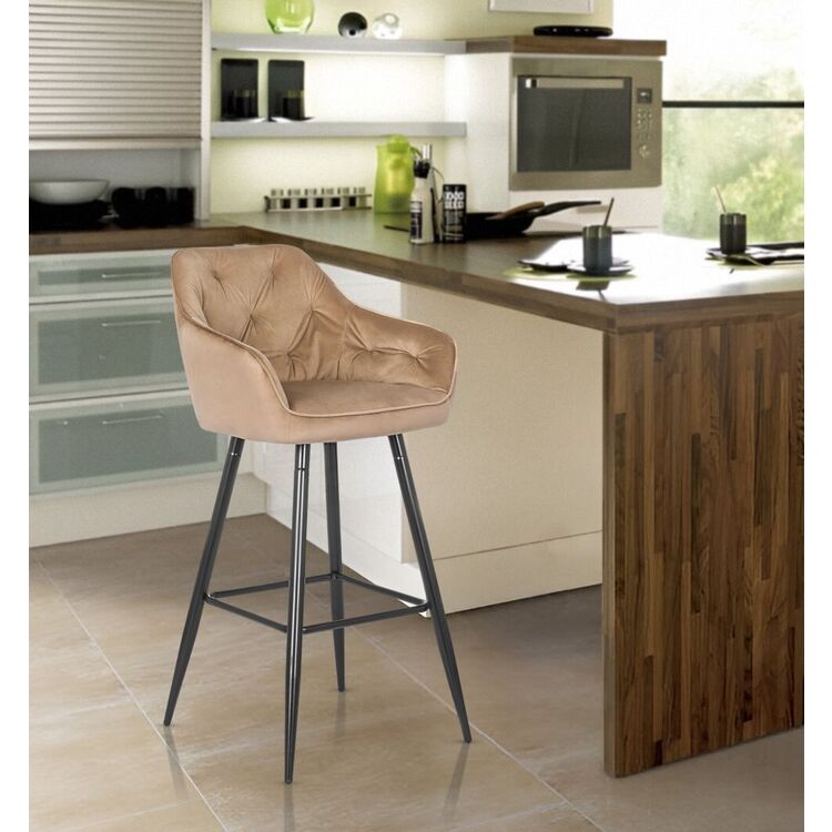 Барный стул Mebel Elite Salem (Beige/Black)