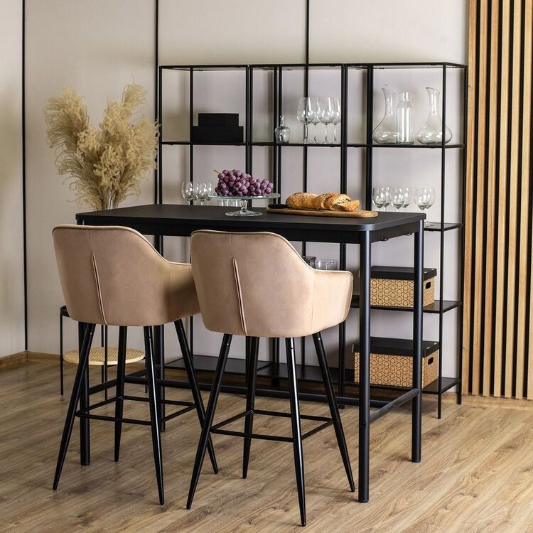 Барный стул Mebel Elite Salem (Beige/Black)