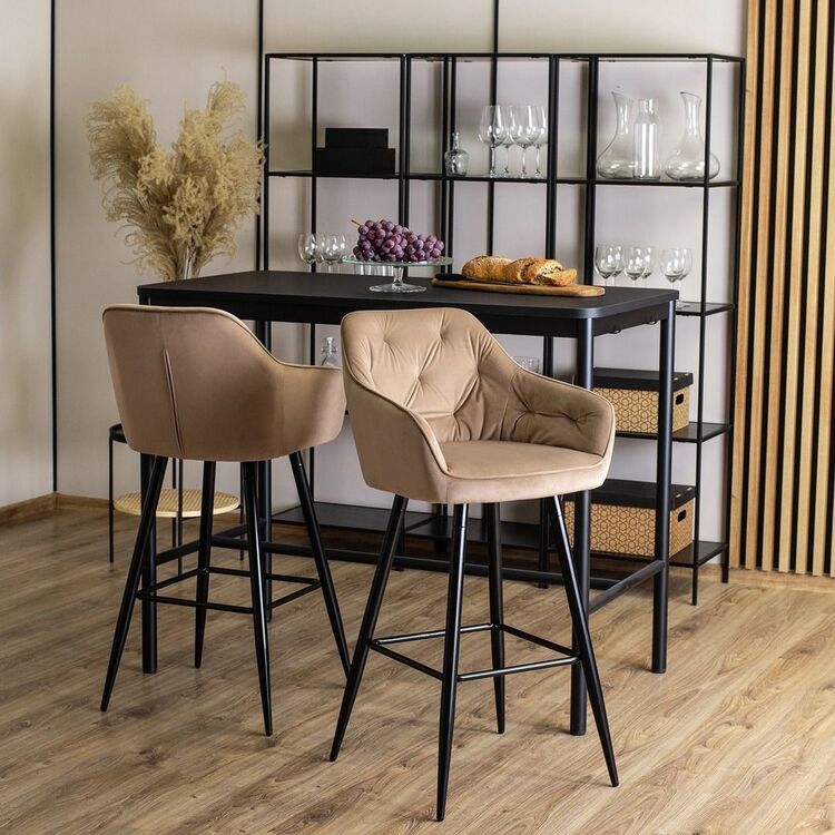 Барный стул Mebel Elite Salem (Beige/Black)