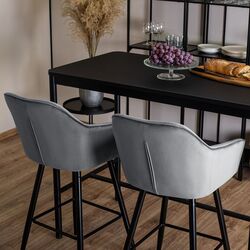 Scaun de bar Mebel Elite Salem (Grey/Black) Thumb