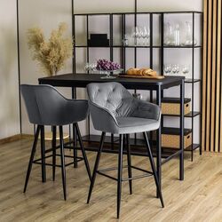 Scaun de bar Mebel Elite Salem (Grey/Black) Thumb