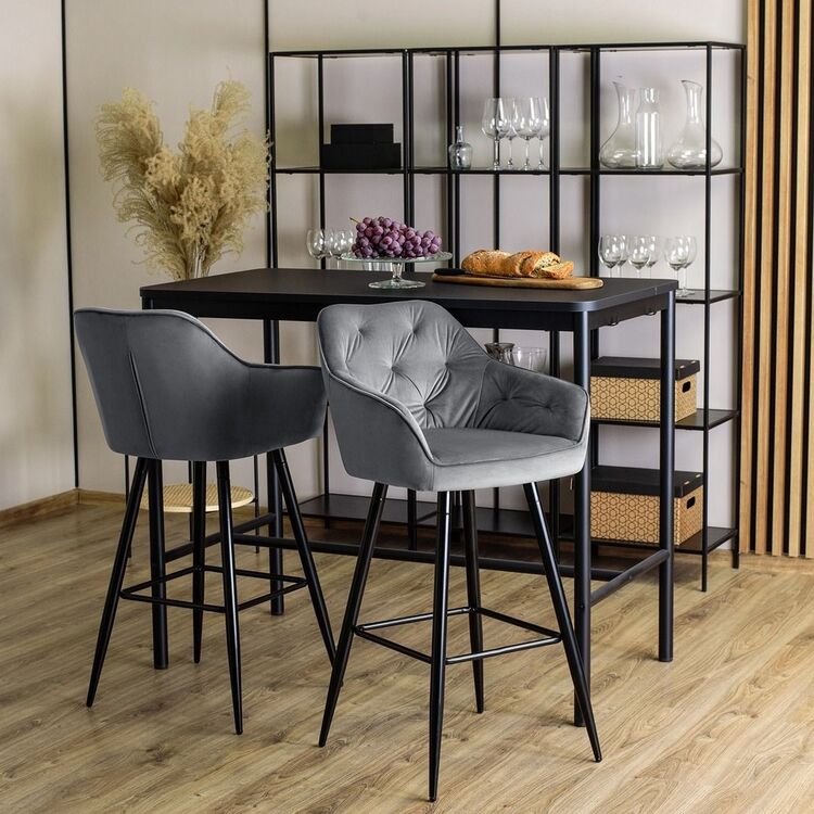 Scaun de bar Mebel Elite Salem (Grey/Black)