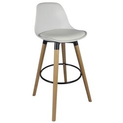 Scaun de bar Mobhaus Evans (White/Beech)