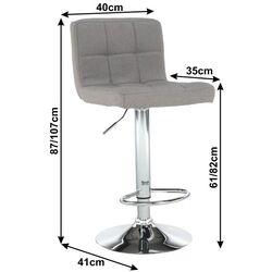 Scaun de bar Mobhaus Kandy New (Gray-Brown) Thumb