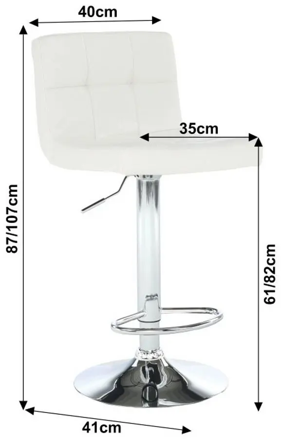 Scaun de bar Mobhaus Kandy New (White)