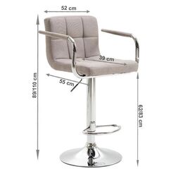 Барный стул Mobhaus Leora 2 New (Gray-Brown) Thumb